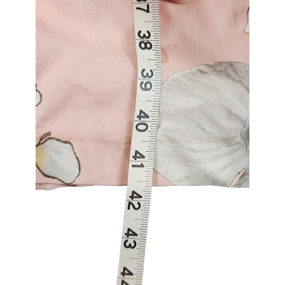 ZARA NWOT‎ floral printed midi linen blend dress XSmall side slit gathered front - Picture 11 of 13